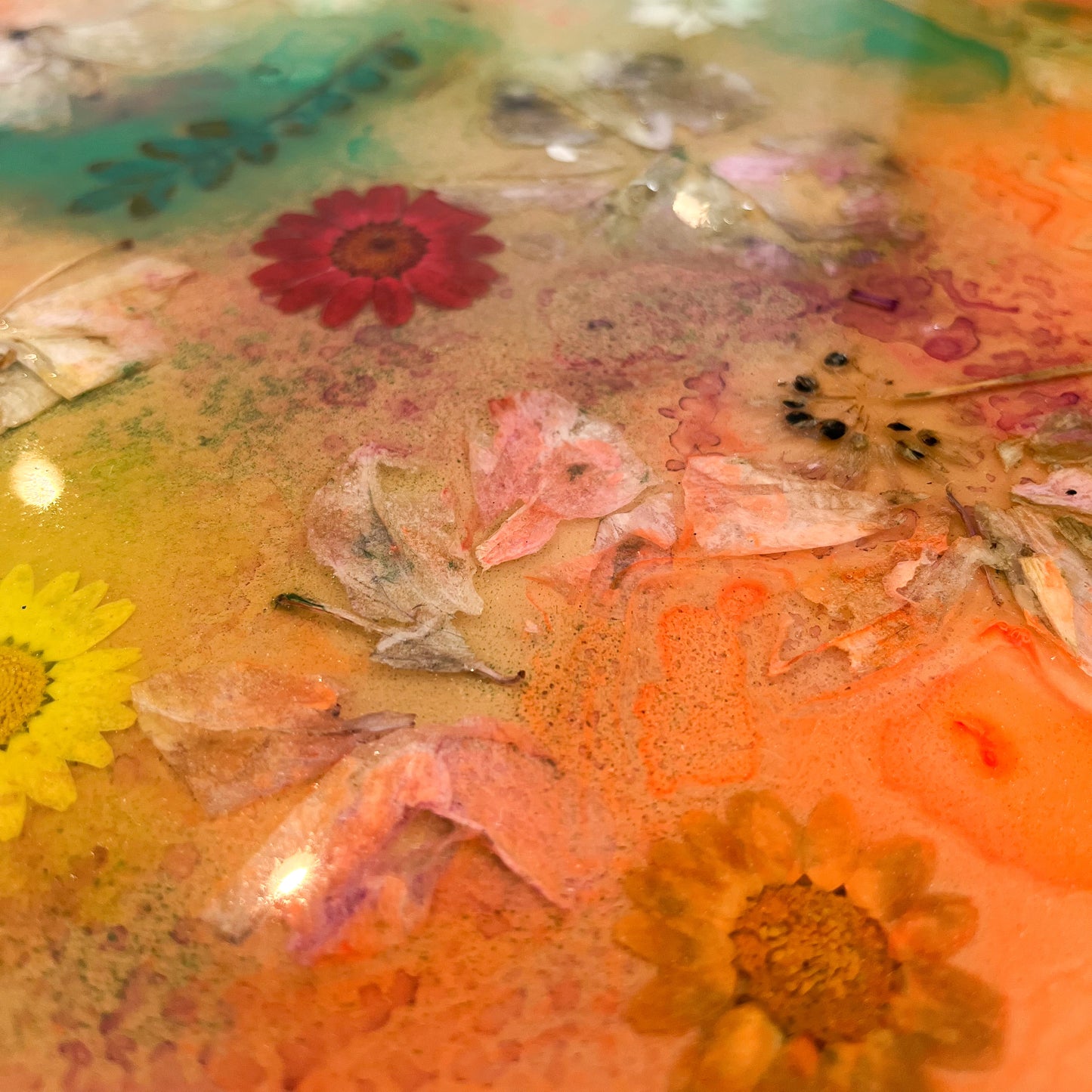 Plateau floral contemporain (vendu)